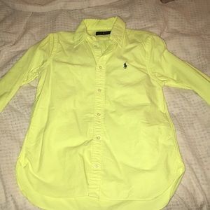Neon Yellow Ralph Lauren Button Down